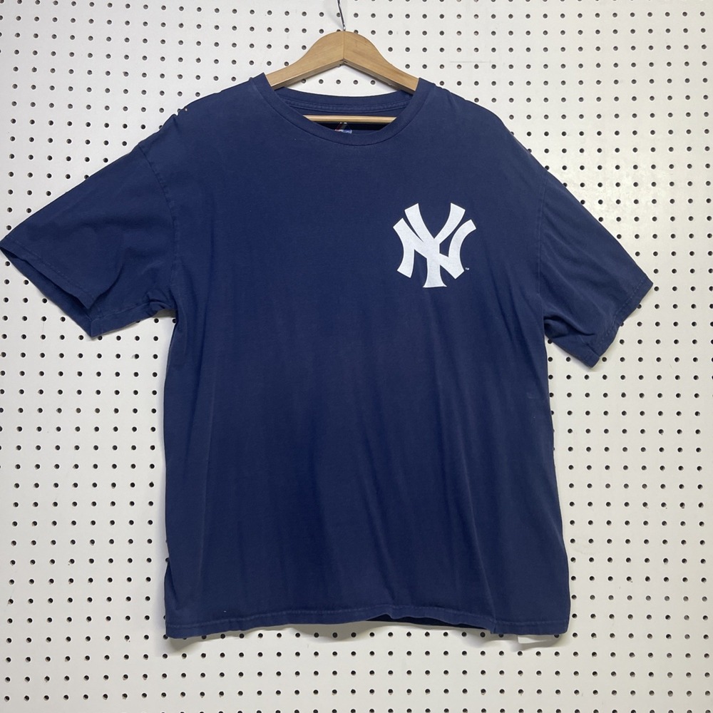 Majestic New York Yankees Jorge Posada Jersey T-Shirt Men's XL #260